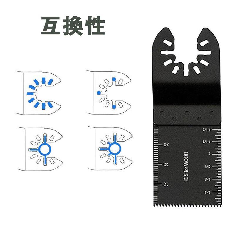 LOYELEY カットソー ブレード マルチツール 替刃 10個セット 34mm 互換 高炭素鋼 多用途 木材/釘/金属切断 先端工具 電動｜stier｜06