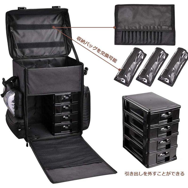 メイクボックス キャスター付き 大容量 3Way コスメボックス プロ用 化粧品 収納ボックス 美容師 化粧箱 ネイル メイク道具 収納 メ キャスター付き 大容量 3Way コスメボックス プロ用 化粧品 収納ボックス 美容師 化粧箱 ネイル メイク道具 収納 メ