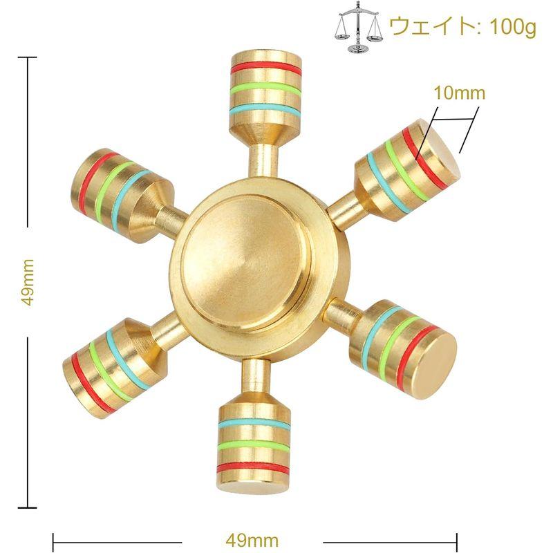 COOLDEN ハンドスピナー 民族 高級 純真鍮 取り外し可能 ストレス解消 グッズ 暇つぶし ストレス グッズ 超耐久性 高速回転 2?｜stier｜06