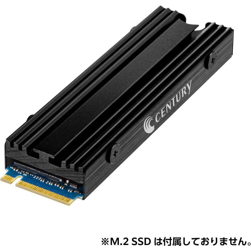 センチュリー M.2 SSD専用ヒートシンク PS5増設スロット取付確認済み CAHPS-M2_FP ブラック｜stier｜04