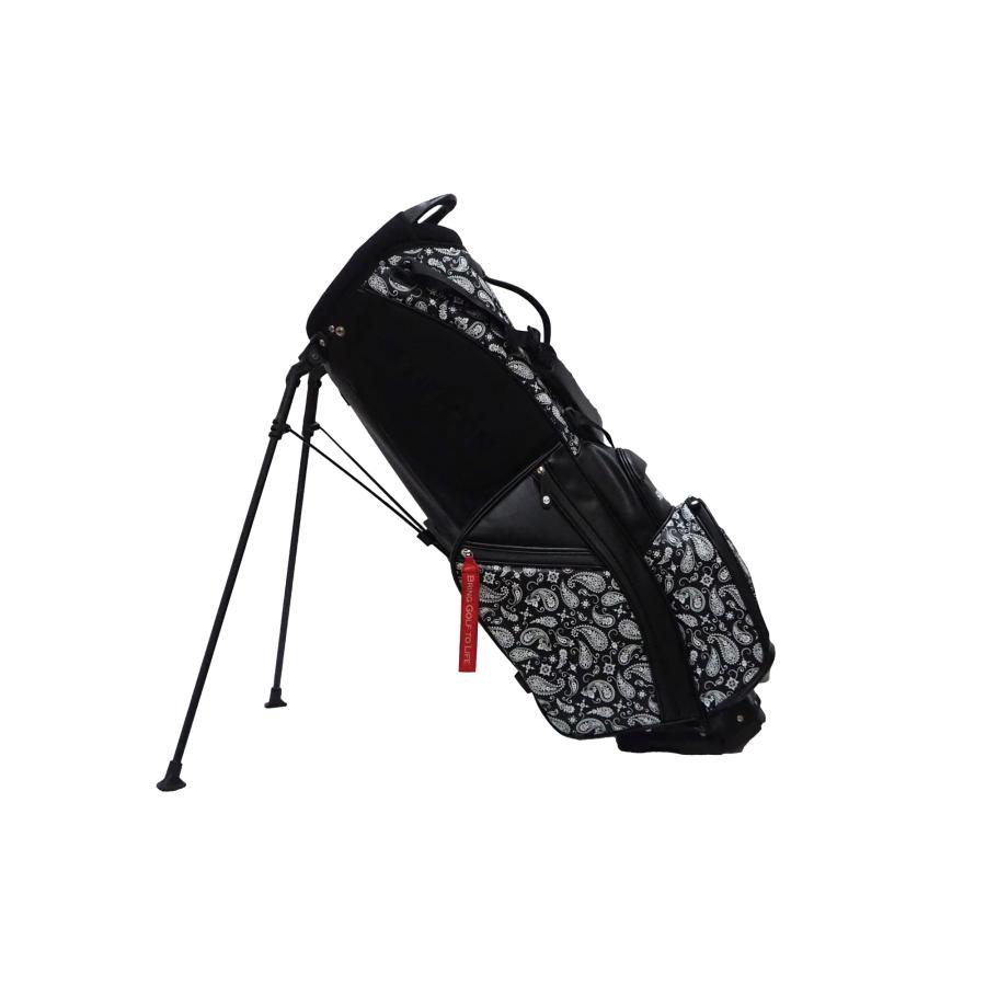 GOLF STAND BAG_PAISLEY BLACK / スタンドキャディバッグ ペイズリーブラック STIFFCON｜stiffcon｜03