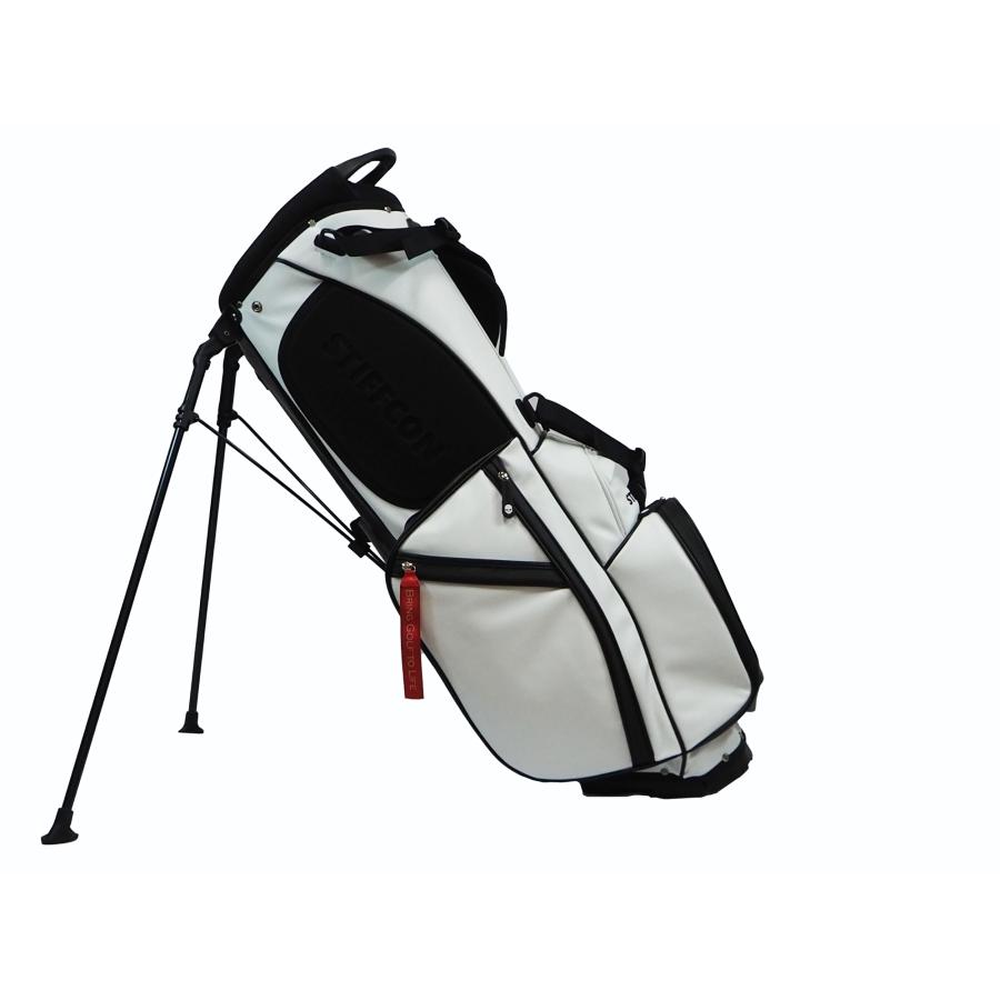 GOLF STAND BAG_PLAIN WHITE / スタンドキャディバッグ プレーン
