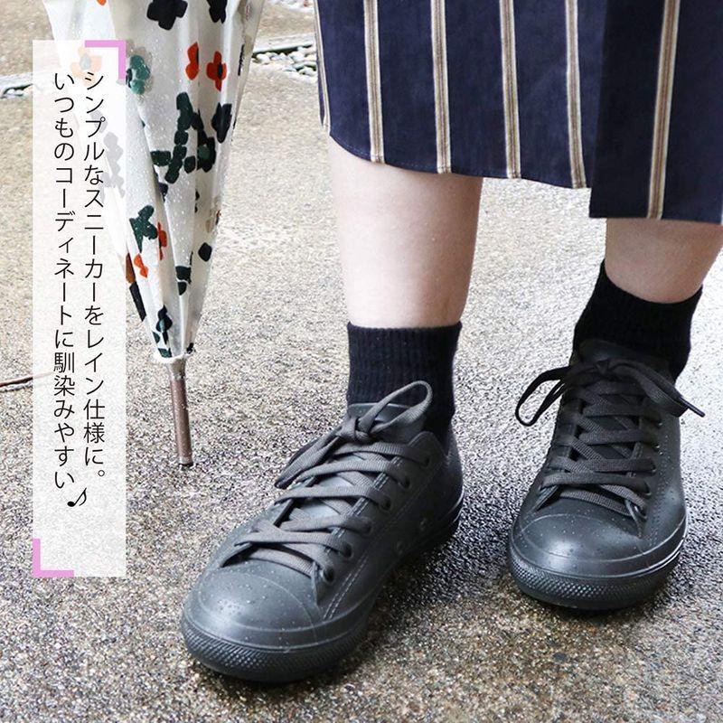華麗 レインシューズ Mino Aka スニーカータイプ 女性 婦人 おしゃれ 長靴 雨靴 レインスニーカー レディースlサイズ ブラック スニーカー Www Sustentec Com Br
