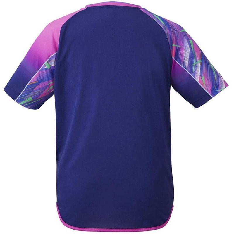 ニッタク Nittaku M NW2196 ゲームシャツ シャツ デルト ネイビ-×ピンク 公式試合着用可 卓球 男女兼用 数量は多 卓球