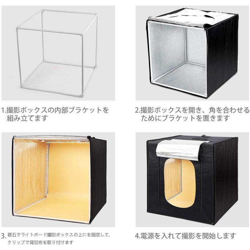 値下げ Konseen 撮影ボックス 撮影キット 50x50x50cm 光度調整可能 132個 5500k Ledライト付き プロな 写真撮影 ボッ 限定割引 Www Desenvolvimentovirtual Com