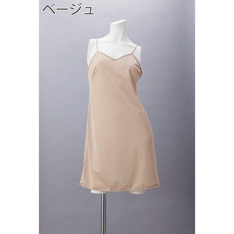 ペチコート ワンピース 85cm Lサイズ シンプル スリップ ベージュ ロング 下着 吸汗速乾 日本製 静電気防止 激安超特価 85cm