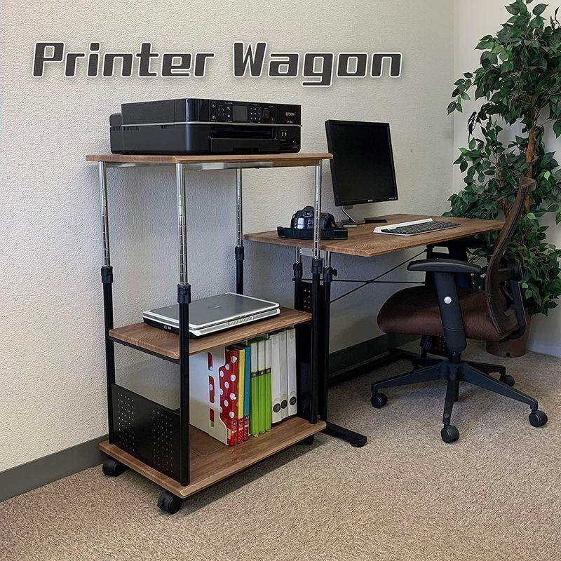 【値下げ中】 PJC-7205-WD 幅60x奥行45上下昇降 70?100cmサイドデスク・プリンター台・プリンターワゴン・パソコンワゴン 【S2008020795】(12275円)