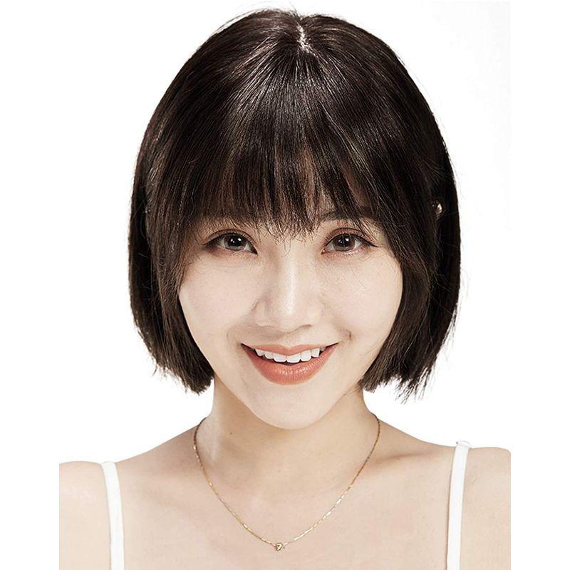 マートマートHIYE 前髪 部分ウィッグ 分け目専用 人毛100% 超リアル