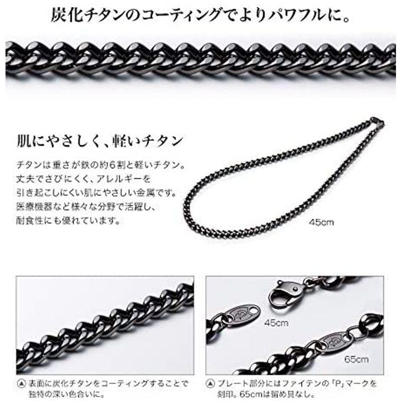 ファイテン(phiten) ネックレス 炭化チタンチェーンネックレス 45cm 45cm phiten ネックレス 炭化チタンチェーンネックレス サイズ 炭化チタンコーティング