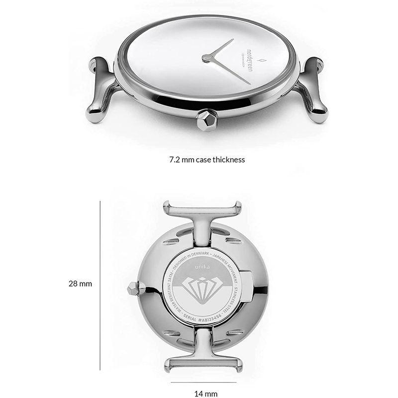 Nordgreen［ノードグリーン］Unika 北欧デザイン腕時計 ホワイトダイヤル シルバー 5リンクブレス28mm 北欧デザイン腕時計 ホワイトダイヤル シルバー 5リンクブレス28mm
