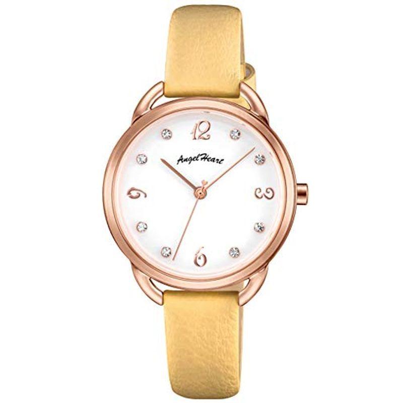 エンジェルハート 腕時計 Venus ホワイト文字盤 スワロフスキー VI31P-YE レディース イエロー