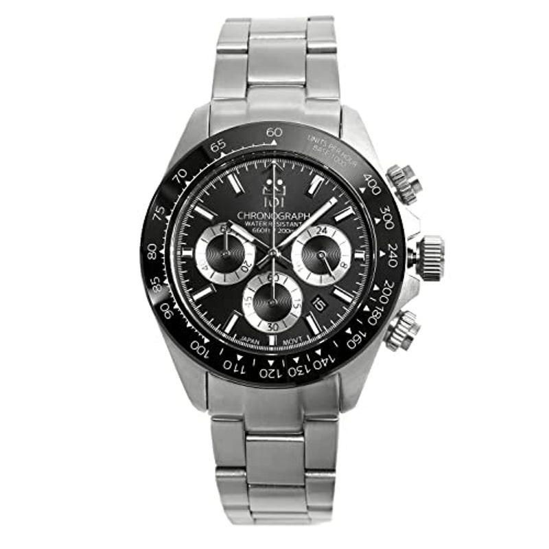 HYAKUICHI 101ヒャクイチ ダイバーズ クロノグラフ ウォッチ メンズ腕時計 20気圧防水 デイト クォーツ セラミックベゼル S