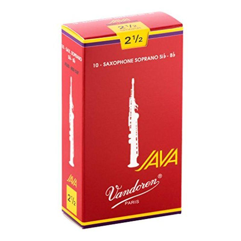 高級素材使用ブランド バンドーレン ソプラノサクソフォンリード ジャバ ファイルド レッドカット JAVA FILED RED CUT 硬さ:2-1 10 Vandoren JAVA サックスリード テナーサックス用 バンドレン