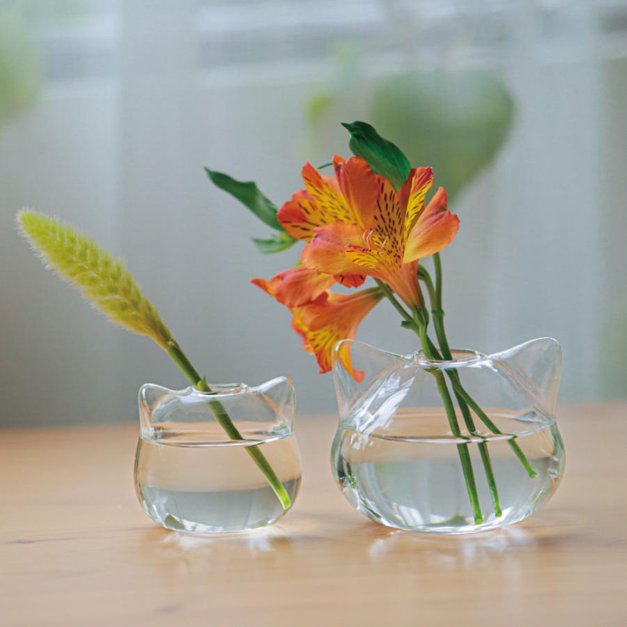 (希少品) NARUMI 猫 フラワーベース/花瓶 花瓶 ガラス 小さい 敬老の日 プレゼント フラワーベース 一輪挿し
