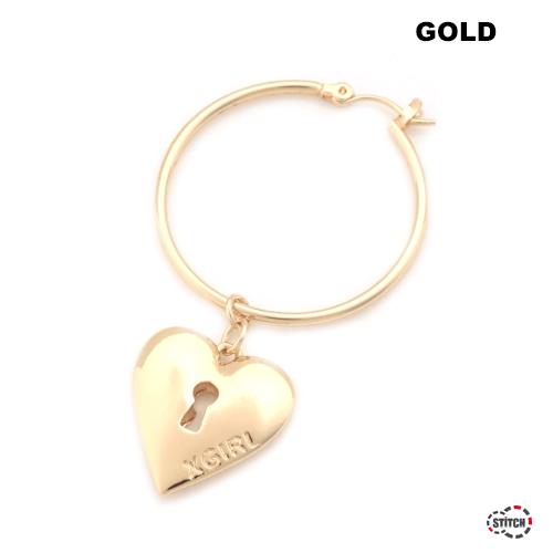 エックスガール ピアス アクセサリー X Girl Heart Lock Earrings プレゼント シルバー ゴールド レディース Xgirl正規販売店 新品 Stitch 通販 Yahoo ショッピング