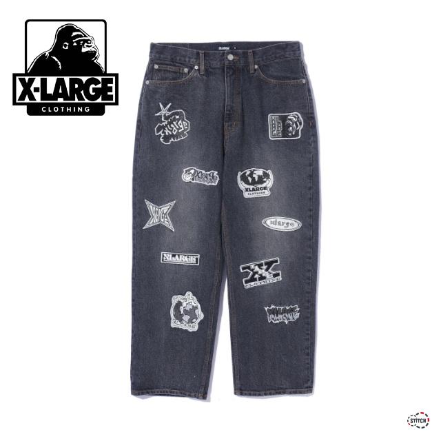 XLARGE エクストララージ PATCHED DENIM PANTS 101242031004 XLARGE エクストララージ PATCHED DENIM PANTS 101242031004