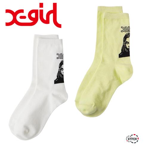 X Girl 靴下 Face Color Socks エックスガール フェイスカラーソックス ロゴ ソックス レディース Xgirl正規販売店 Stitch 通販 Yahoo ショッピング