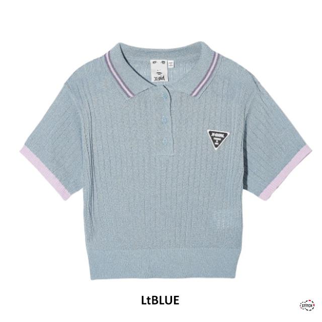 X-girl セール エックスガール RIB KNIT POLO 105242015004 X-girl セール エックスガール RIB KNIT POLO 105242015004