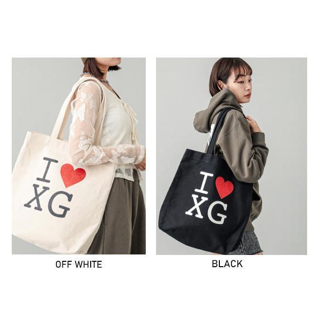 X-girl エックスガール I LOVE XG LOGO CANVAS TOTE BAG X-girl エックスガール I LOVE XG LOGO CANVAS TOTE BAG