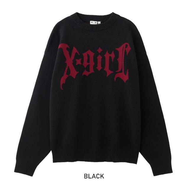 X-girl セールX-girl エックスガール GOTHIC LOGO JACQUARD KNIT X-girl セールX-girl エックスガール GOTHIC LOGO JACQUARD KNIT