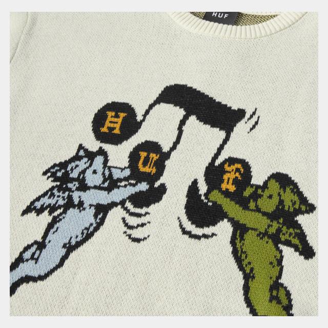 セール HUF ハフ SONG INTARSIA SWEATER KN00507 ソングインターシャ 