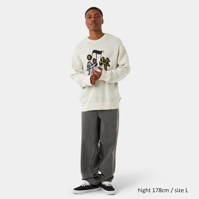 セール HUF ハフ SONG INTARSIA SWEATER KN00507 ソングインターシャ 
