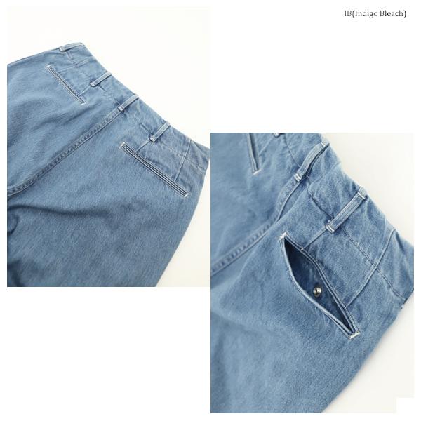 nanamica ナナミカ Wide Denim Pants SUCS306 ワイドデニムパンツ ロング丈 ボトムス 無地 正規取扱店｜stitch-2004｜09