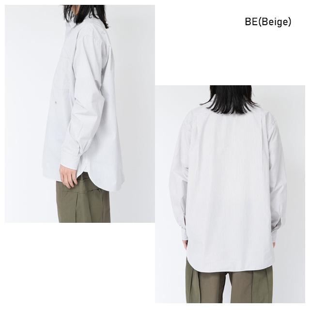 nanamica ナナミカ Regular Collar Stripe Wind Shirt SUGF362 nanamica ナナミカ Regular Collar Stripe Wind Shirt SUGF362