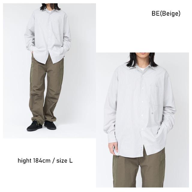 nanamica ナナミカ Regular Collar Stripe Wind Shirt SUGF362 nanamica ナナミカ Regular Collar Stripe Wind Shirt SUGF362