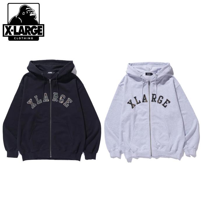 XLARGE 迷彩 ジップアップフーディ XLARGE（エクストラ ラージ） CAMO PATCH ZIP UP HOODED SWEATSHIRT