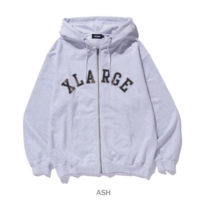 XLARGE 迷彩 ジップアップフーディ セール】CAMO ZIP UP HOODED SWEATSHIRT（パーカー）｜XLARGE