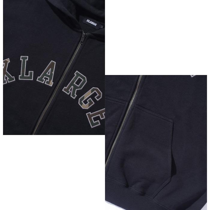 XLARGE 迷彩 ジップアップフーディ XLARGE（エクストラ ラージ） CAMO PATCH ZIP UP HOODED SWEATSHIRT