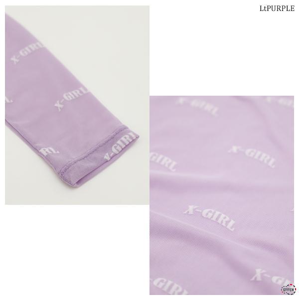 X-girl（エックスガール） セール LOGO SHEER CROPPED TOP