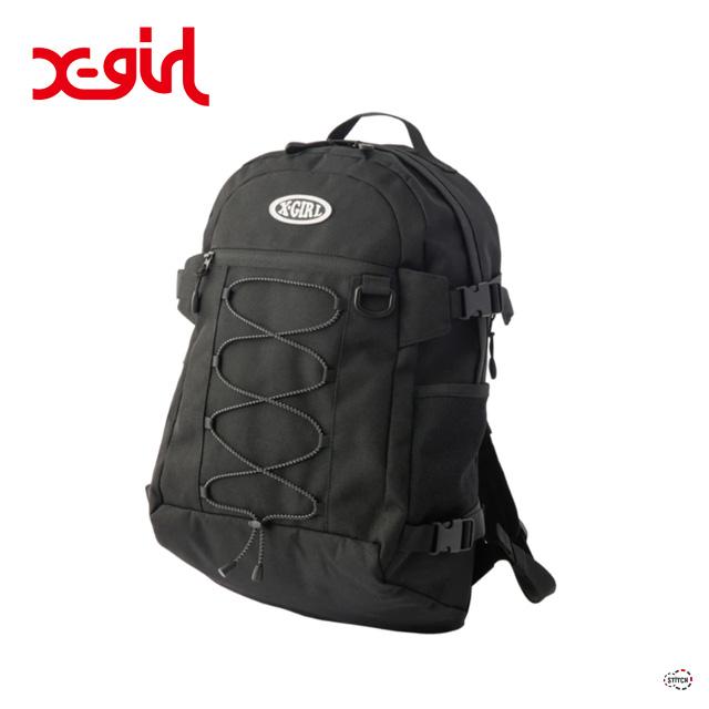 X-girl（エックスガール） OVAL LOGO BUNGEE CORD BACKPACK
