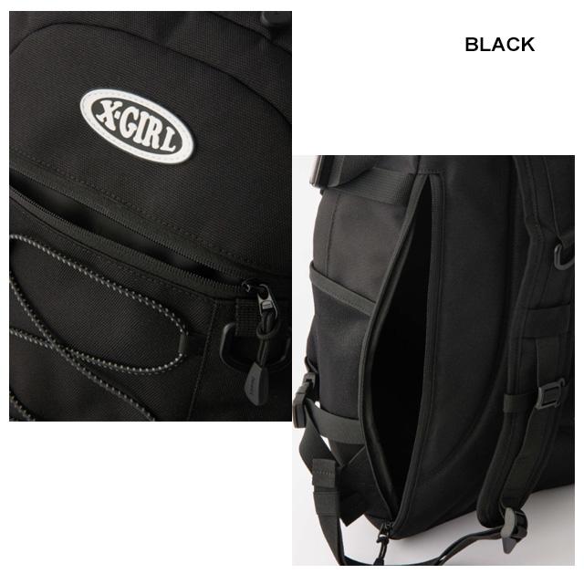 X-girl（エックスガール） OVAL LOGO BUNGEE CORD BACKPACK