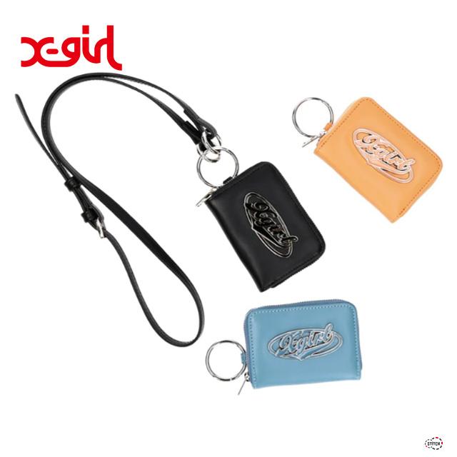 X-girl（エックスガール） OVAL LOGO BUCKLE COIN ＆ CARD CASE