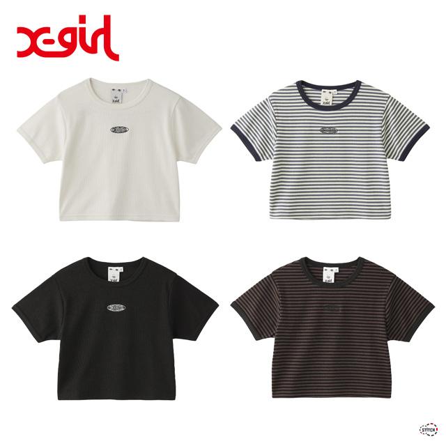 X-girl（エックスガール） セール OUTLINE OVAL LOGO S/S TOP