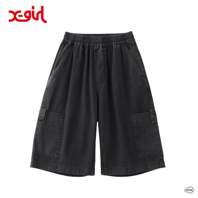 X-girl（エックスガール） セール FADED FACE EASY HALF PANTS