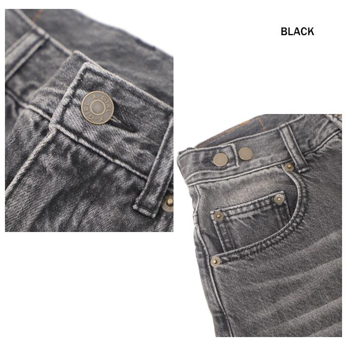 X-girl エックスガール WAIST ADJUST DENIM PANTS 105252031007 ウエストアジャストデニムパンツ レディース 黒 ボトムス 長ズボン シンプル　XGIRL正規取扱店