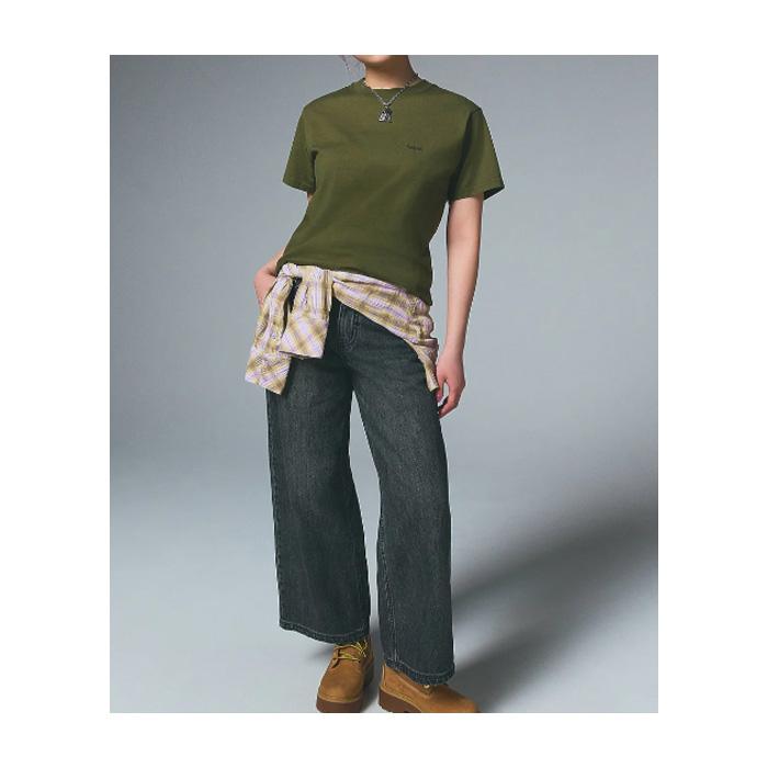 X-girl エックスガール WAIST ADJUST DENIM PANTS 105252031007 ウエストアジャストデニムパンツ レディース 黒 ボトムス 長ズボン シンプル　XGIRL正規取扱店