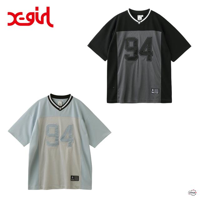 X-girl（エックスガール） セール FOOTBALL TEE DRESS 105252041005