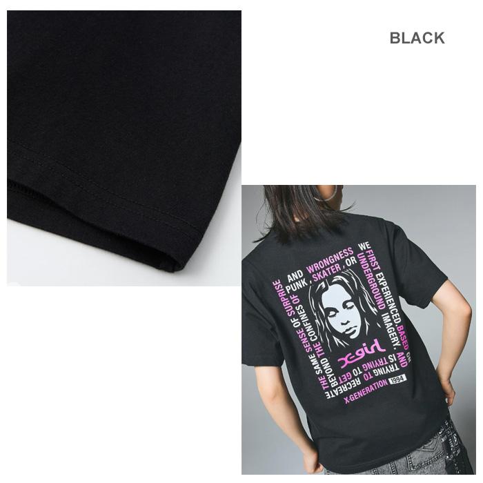 X-girl（エックスガール） セール MESSAGE BOX FRAMED FACE S/S TEE
