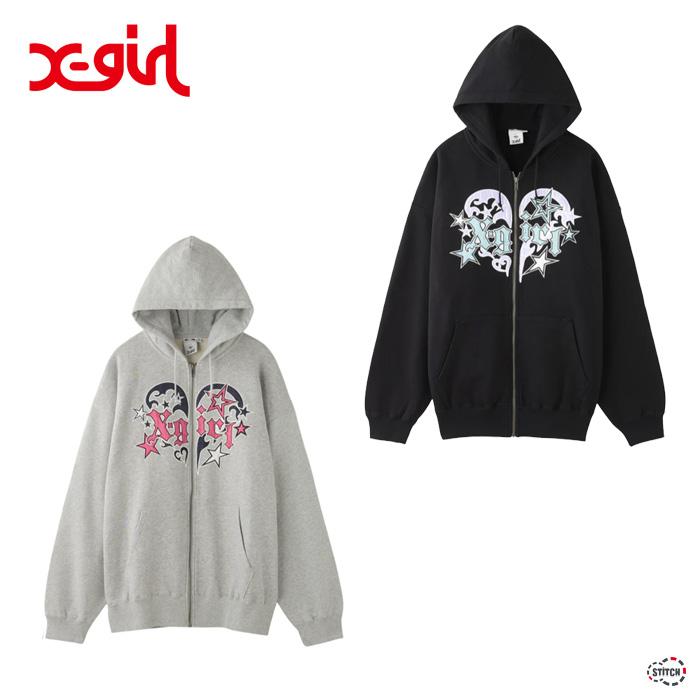 X-girl（エックスガール） セール エックスガールTRIBAL HEART ZIP UP