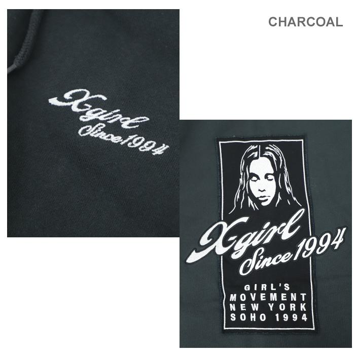 X-girl（エックスガール） FACE BOX PATCH ZIP UP SWEAT HOODIE