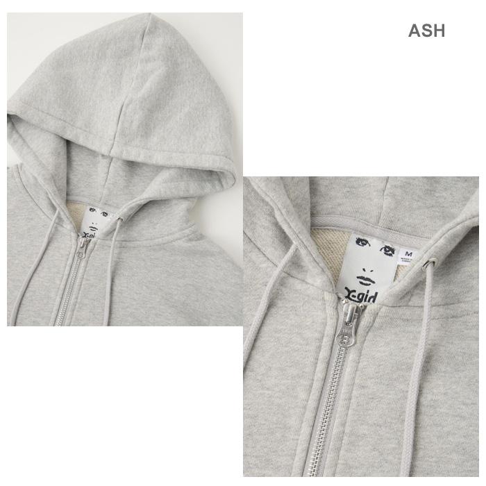 X-girl（エックスガール） FACE BOX PATCH ZIP UP SWEAT HOODIE