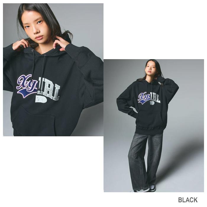 X-girl（エックスガール） SALE X-girl MIX COLLEGE LOGO SWEAT HOODIE
