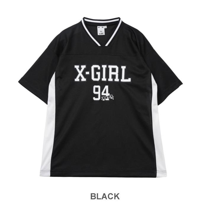 X-girl（エックスガール） セール FOOTBALL MESH TEE DRESS
