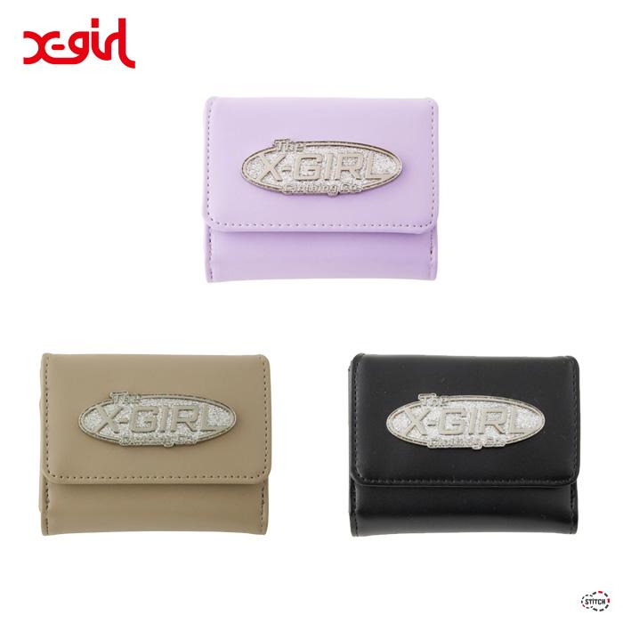 X-girl（エックスガール） SILVER GLITTER OVAL LOGO BUCKLE MINI