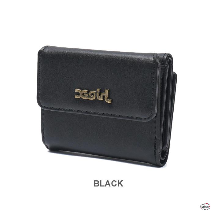 X-girl（エックスガール） MILLS LOGO FAUX LEATHER MINI WALLET