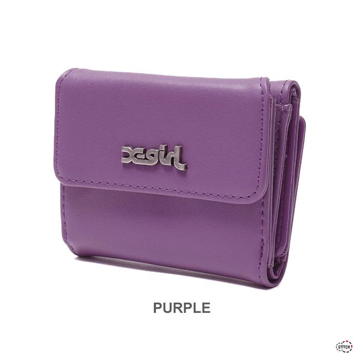X-girl（エックスガール） MILLS LOGO FAUX LEATHER MINI WALLET